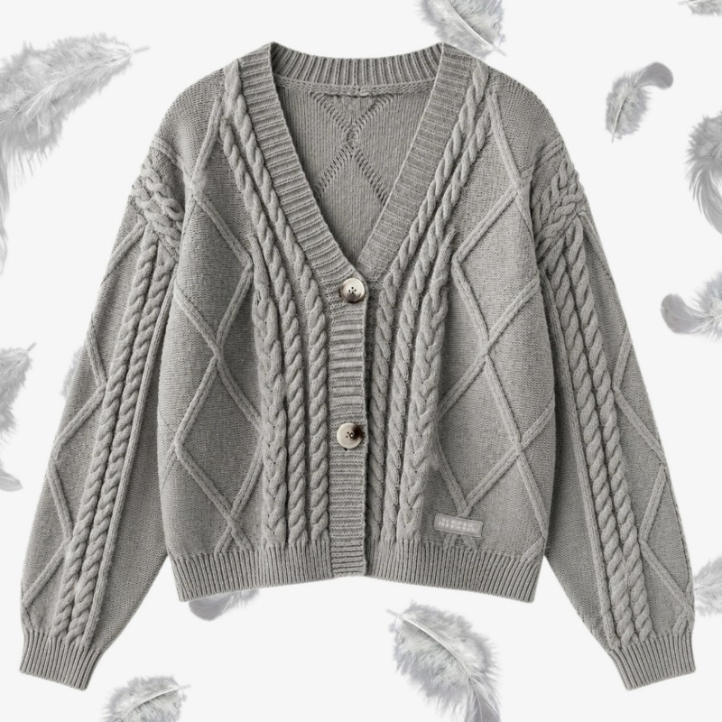 TTPD Grey Cardigan Women Cosy  - Yarn Home Decor ulasan dan harga
