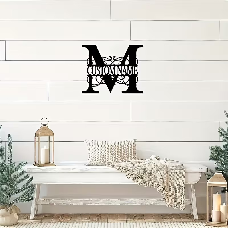 Classic Custom Monogram Metal  - Home Decor Rustic ulasan dan harga