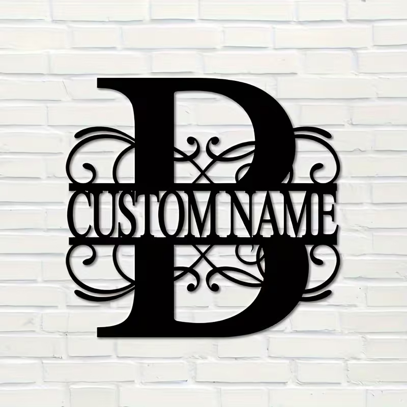 Classic Custom Monogram Metal  - Home Decor Rustic ulasan dan harga