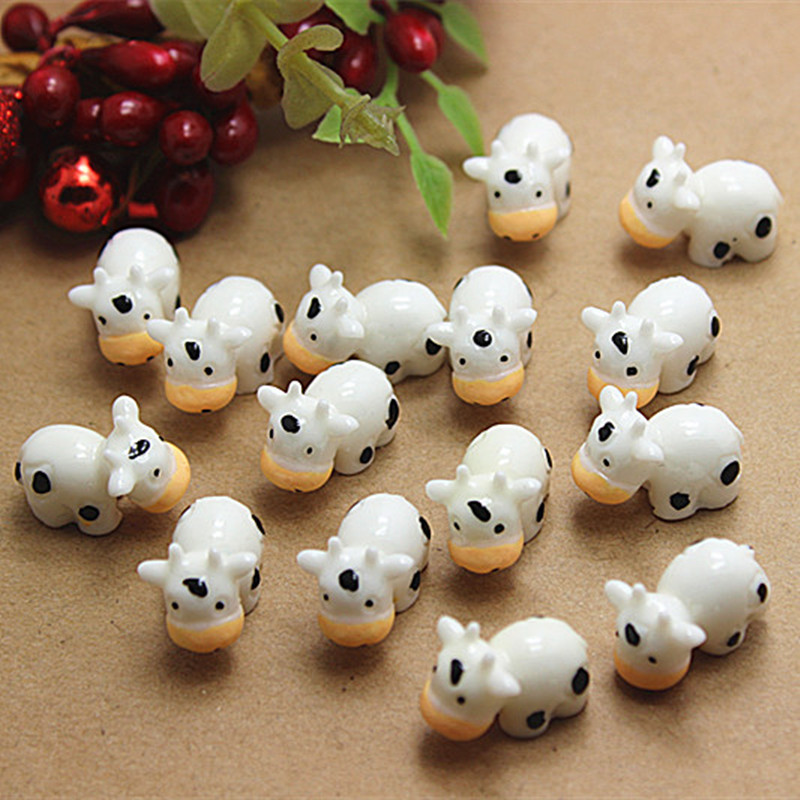 10pcs Kawaii Mini Resin Cow/Fe - Home Decor On Sale ulasan dan harga