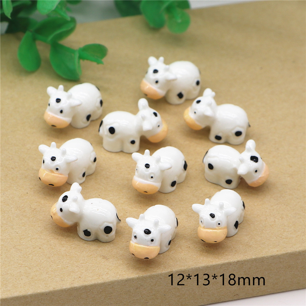 10pcs Kawaii Mini Resin Cow/Fe - Home Decor On Sale ulasan dan harga