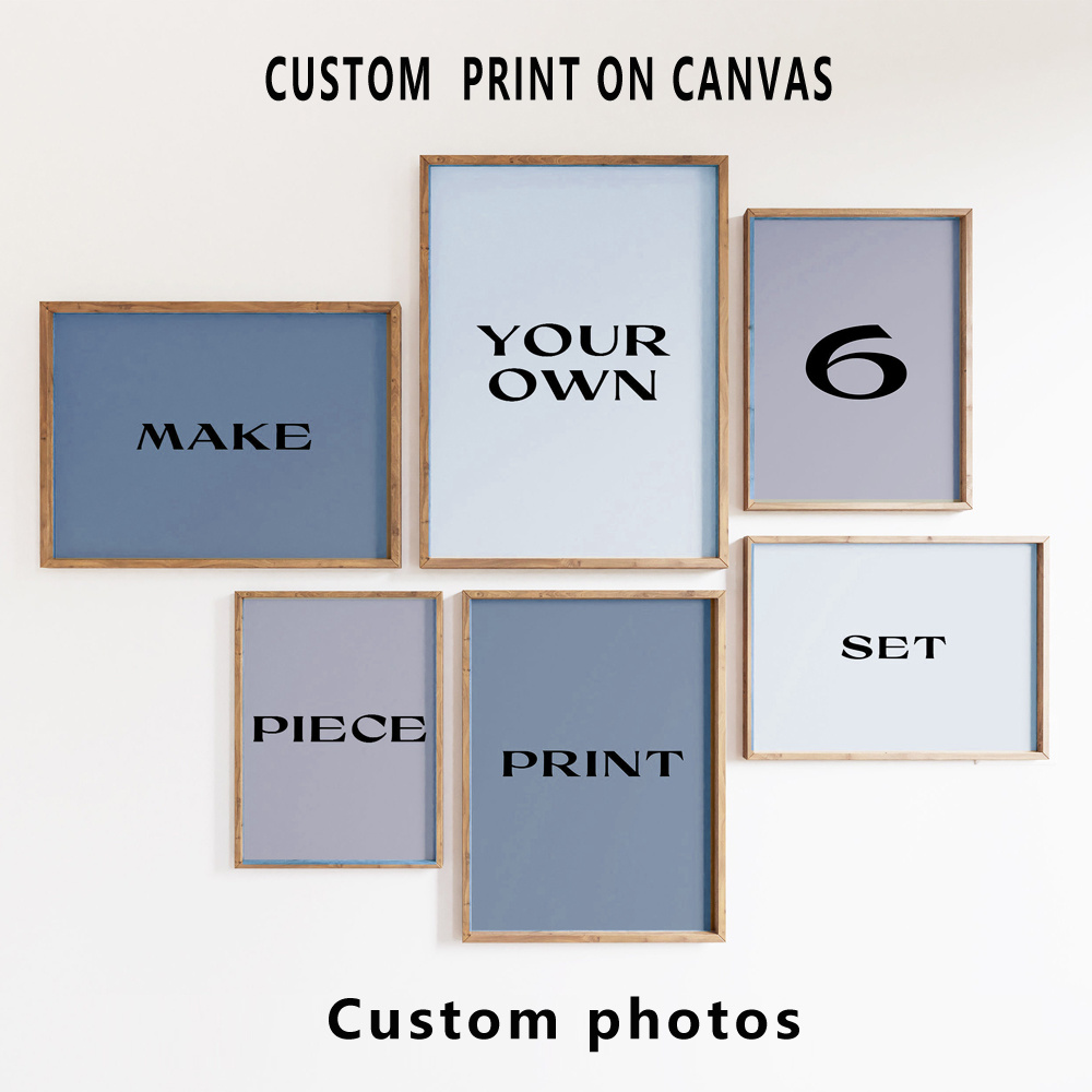 6pcs/set Custom Canvas Prints  - Home Decor Rustic ulasan dan harga
