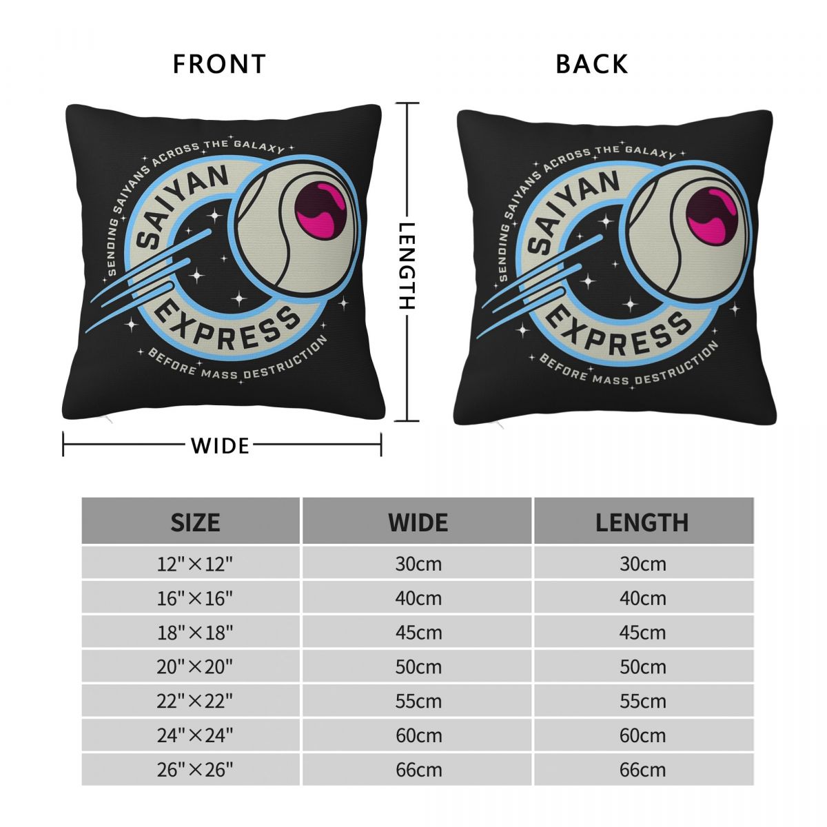 Saiyan Express Badge Pillowcas - Home Decor Express ulasan dan harga