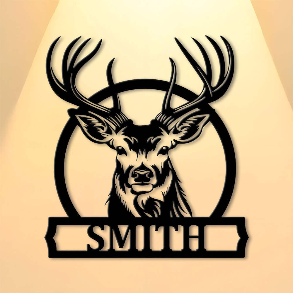 Personalized Deer Family Name  - Home Decor Rustic ulasan dan harga