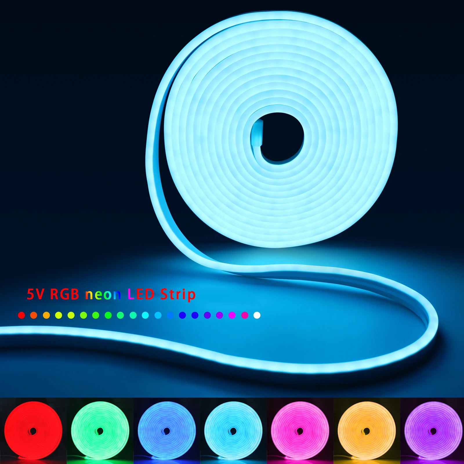 1-5m RGB LED Neon Strip Light  - Home Decor Com ulasan dan harga