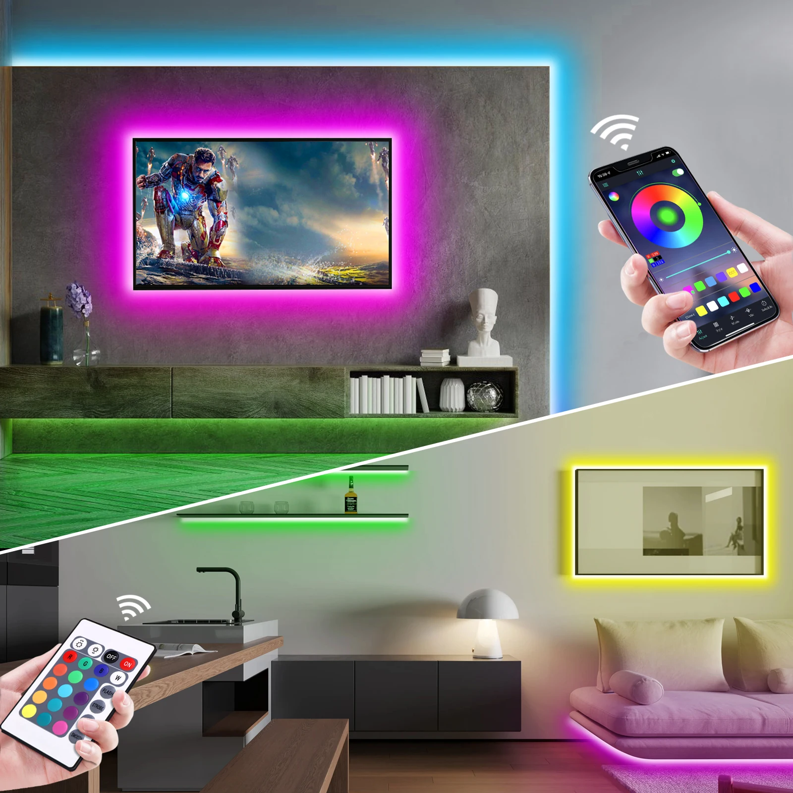 1-5m RGB LED Neon Strip Light  - Home Decor Com ulasan dan harga